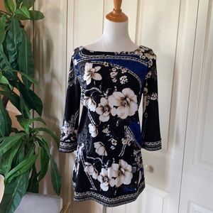 WHBM floral pattern top.  Light elastic waist for versatility. See all pics!